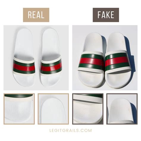 real vs fake gucci slides white|gucci slides are they real.